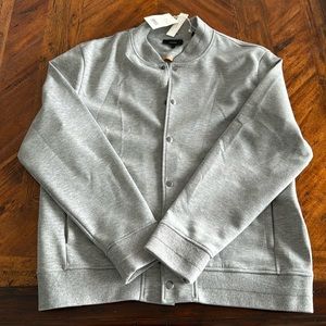 Vince Men’s Letterman Jacket in Heather Grey Size Large